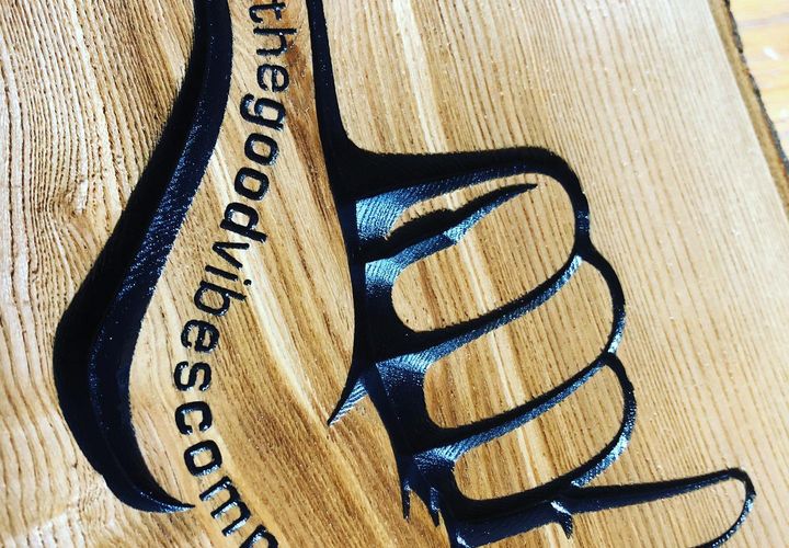 Detail einer Holzgravur